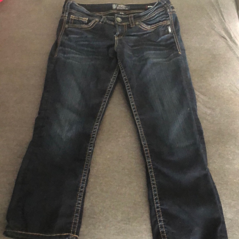 Silver dark wash Capri’s